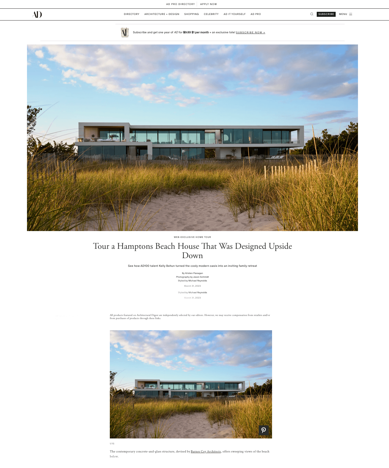 Windward Construction featured in Architectural Digest 2023